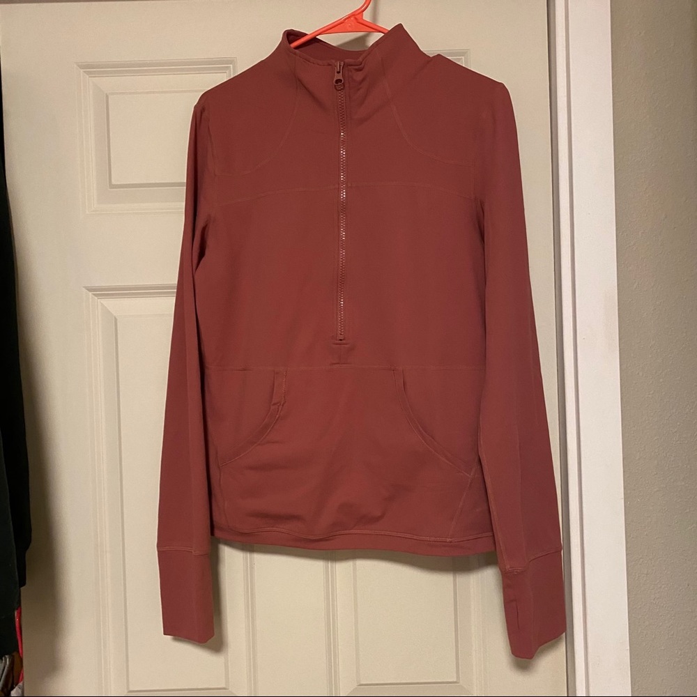 Zyia Salmon Pocket 1/2 Zip Pullover